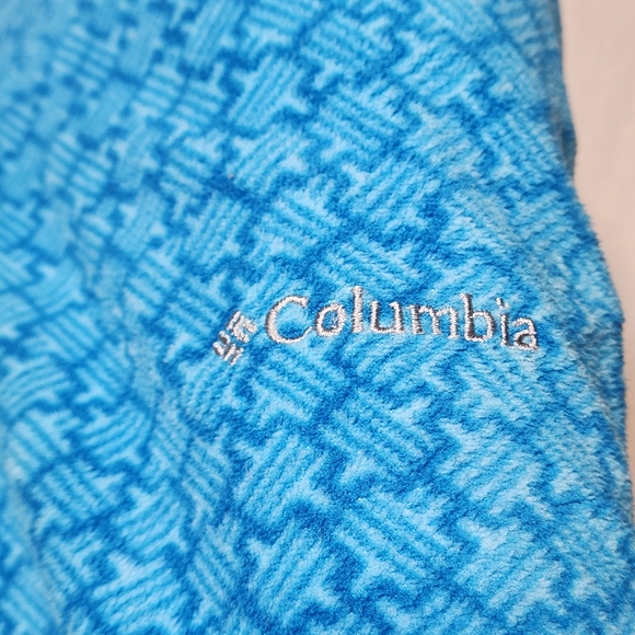 COLUMBIA 1/4 Zip Neck Fleece Blue Long Sleeve Jumper Sweater Women Size Large - Picture 5 of 10